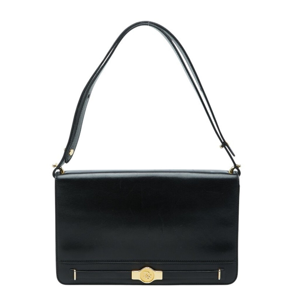 CHRISTIAN DIOR Black Leather Shoulder Bag - Picture 1 of 8